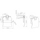 American Imagination AI-13418 Robe Hook:divider_comma: Toilet Paper Holder & Single Rod Towel Rack Accessory Set:divider_comma:R