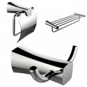 American Imaginations AI-13419 Robe Hook, Toilet Paper Holder And Multi-Rod Towel Rack Accessory Set