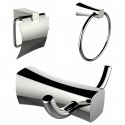 American Imaginations AI-13425 Toilet Paper Holder, Towel Ring And Robe Hook Accessory Set