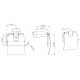 American Imagination AI-13425 Toilet Paper Holder:divider_comma: Towel Ring & Robe Hook Accessory Set:divider_comma:Rectangle:di