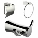 American Imaginations AI-13426 Toilet Paper Holder, Towel Ring And Robe Hook Accessory Set