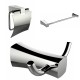 American Imagination AI-13428 Single Rod Towel Rack:divider_comma: Robe Hook & Toilet Paper Holder Accessory Set:divider_comma:R