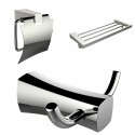 American Imaginations AI-13431 Multi-Rod Towel Rack, Robe Hook, And Toilet Paper Holder Accessory Set