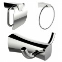 American Imaginations AI-13435 Robe Hook, Toilet Paper Holder And Towel Ring Accessory Set