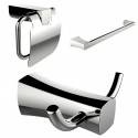 American Imaginations AI-13439 Robe Hook, Single Rod Towel Rack And Toilet Paper Holder Accessory Set