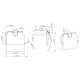American Imagination AI-13439 Robe Hook:divider_comma: Single Rod Towel Rack & Toilet Paper Holder Accessory Set:divider_comma:R