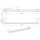 American Imagination AI-13439 Robe Hook:divider_comma: Single Rod Towel Rack & Toilet Paper Holder Accessory Set:divider_comma:R