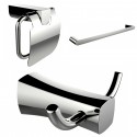 American Imaginations AI-13441 Robe Hook, Single Rod Towel Rack And Toilet Paper Holder Accessory Set