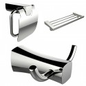 American Imaginations AI-13440 Robe Hook, Multi-Rod Towel Rack And Toilet Paper Holder Accessory Set
