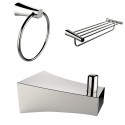 American Imaginations AI-13524 Multi-Rod Towel Rack With Robe Hook And Towel Ring Accessory Set