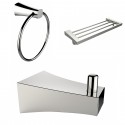 American Imaginations AI-13526 Multi-Rod Towel Rack With Robe Hook And Towel Ring Accessory Set
