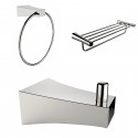 American Imaginations AI-13531 Multi-Rod Towel Rack With Robe Hook And Towel Ring Accessory Set