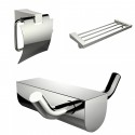 American Imaginations AI-13653 Modern Multi-Rod Towel Rack, Toilet Paper Holder And Robe Hook Accessory Set