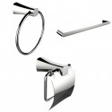 American Imaginations AI-13924 Modern Towel Ring, Single Rod Towel Rack And Toilet Paper Holder Accessory Set