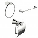 American Imaginations AI-13927 Modern Towel Ring, Single Rod Towel Rack And Toilet Paper Holder Accessory Set