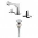 American Imaginations AI-1993 8-in. o.c. CUPC Approved Brass Faucet Set In Chrome Color With Drain