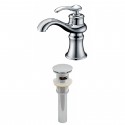 American Imaginations AI-1997 Single Hole CUPC Approved Brass Faucet Set In Chrome Color With Drain