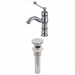 American Imaginations AI-2041 Single Hole CUPC Approved Brass Faucet Set In Chrome Color With Drain
