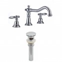 American Imaginations AI-2049 8-in. o.c. CUPC Approved Brass Faucet Set In Chrome Color With Drain