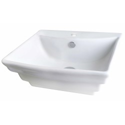 American Imaginations AI-58 19.75-in. W x 17-in. D Above Counter Rectangle Vessel In White Color For Single Hole Faucet