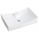 American Imaginations AI-226 26.25-in. W x 17.75-in. D Above Counter Rectangle Vessel In White Color For Single Hole Faucet