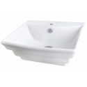 American Imaginations AI-689 19.75-in. W x 17-in. D Wall Mount Rectangle Vessel In White Color For Single Hole Faucet