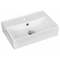 American Imaginations AI-1328 19.75-in. W x 13.75-in. D Above Counter Rectangle Vessel In White Color For Single Hole Faucet