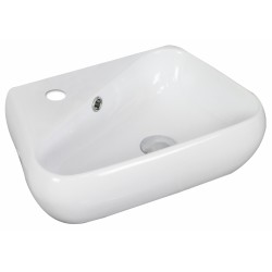 American Imaginations AI-1765 17.5-in. W x 11-in. D Above Counter Unique Vessel In White Color For Single Hole Faucet