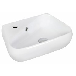 American Imaginations AI-1767 17.5-in. W x 11-in. D Wall Mount Unique Vessel In White Color For Single Hole Faucet