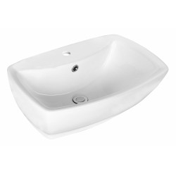 American Imaginations AI-11019 21.75-in. W x 15.75-in. D Above Counter Rectangle Vessel In White Color For Single Hole Faucet