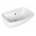 American Imaginations AI-11019 21.75-in. W x 15.75-in. D Above Counter Rectangle Vessel In White Color For Single Hole Faucet