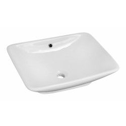 American Imaginations AI-11023 21.5-in. W x 17-in. D Above Counter Rectangle Vessel In White Color For Deck Mount Faucet