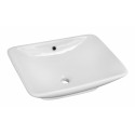 American Imaginations AI-11023 21.5-in. W x 17-in. D Above Counter Rectangle Vessel In White Color For Deck Mount Faucet