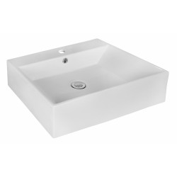American Imaginations AI-11026 20.5-in. W x 17.25-in. D Above Counter Rectangle Vessel In White Color For Single Hole Faucet