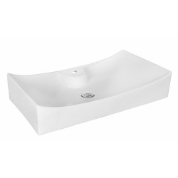American Imaginations AI-11033 25.25-in. W x 15.25-in. D Above Counter Rectangle Vessel In White Color For Single Hole Faucet