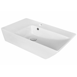 American Imaginations AI-11036 25.5-in. W x 15.5-in. D Above Counter Rectangle Vessel In White Color For Single Hole Faucet