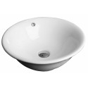 American Imaginations AI-14014 17-in. W x 17-in. D Above Counter Round Vessel In White Color For Wall Mount Faucet