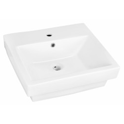 American Imaginations AI-18083 19-in. W x 17.5-in. D Above Counter Rectangle Vessel In White Color For Single Hole Faucet