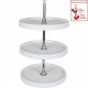 Hardware Resources Round Plastic Lazy Susan Set with Chrome Hubs