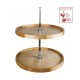 Hardware Resources Round Wood Lazy Susan Set with Twist and Lock Pole