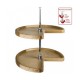 Hardware Resources Kidney Wood Lazy Susan Set with Twist and Lock Pole