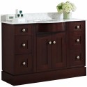 American Imaginations AI-1082 Birch Wood-Veneer Vanity Set In Coffee