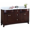 American Imaginations AI-1105 Birch Wood-Veneer Vanity Set In Coffee