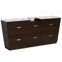 American Imaginations AI-1235 Plywood-Melamine Vanity Set In Wenge