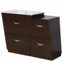 American Imaginations AI-1258 Plywood-Melamine Vanity Set In Wenge