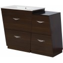 American Imaginations AI-1271 Plywood-Melamine Vanity Set In Wenge