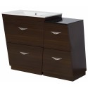 American Imaginations AI-1272 Plywood-Melamine Vanity Set In Wenge