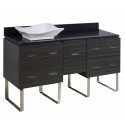 American Imaginations AI-1362 Plywood-Melamine Vanity Set In Dawn Grey