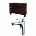American Imaginations AI-8149 Birch Wood-Veneer Vanity Set In Antique Cherry With Single Hole CUPC Faucet