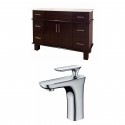American Imaginations AI-8150 Birch Wood-Veneer Vanity Set In Antique Cherry With Single Hole CUPC Faucet